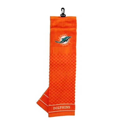 Miami Dolphins 16" X 22" Tri-Fold Embroidered Scrubber Golf Towel