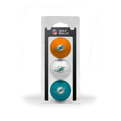 Miami Dolphins 3-Pack Multi-Colored Team Golf Ball Set