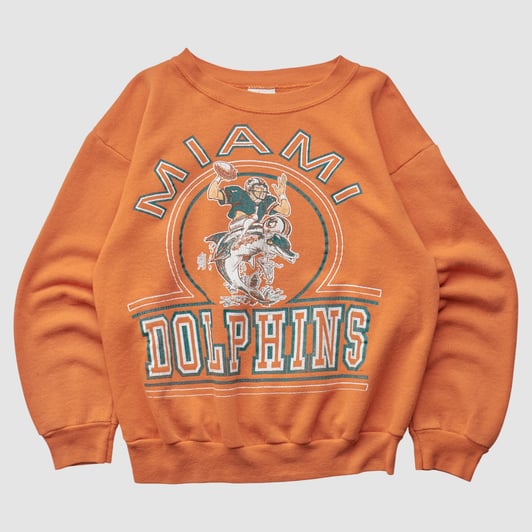 Miami Dolphins 90s Pullover Sweatshirt - Orange - XXS by Fanatics Real Vintage