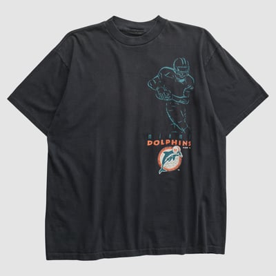 Miami Dolphins 90s T-shirt - Black - L by Fanatics Real Vintage