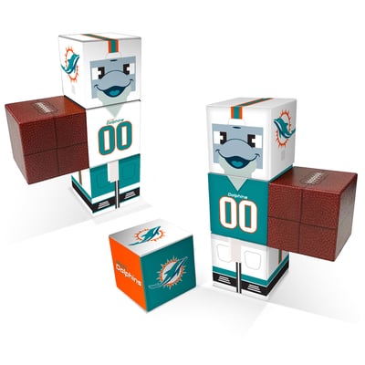Miami Dolphins Home & Away Magnetic Fidget Building Cubes Combo Set