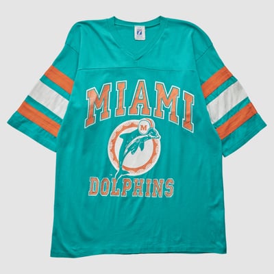 Miami Dolphins Logo 7 90s T-shirt - Teal - M by Fanatics Real Vintage