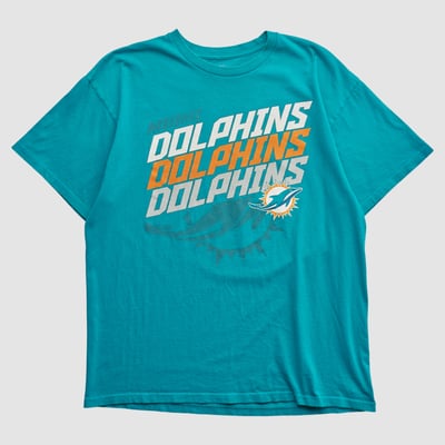 Miami Dolphins Majestic 2010s T-shirt - Teal - L by Fanatics Real Vintage