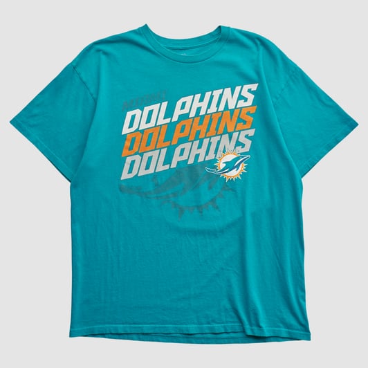Miami Dolphins Majestic 2010s T-shirt - Teal - L by Fanatics Real Vintage