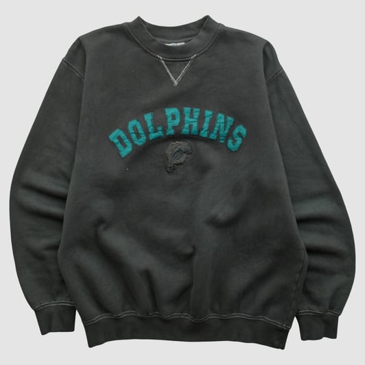 Miami Dolphins NFL 2000s Pullover Sweatshirt - Black - M by Fanatics Real Vintage