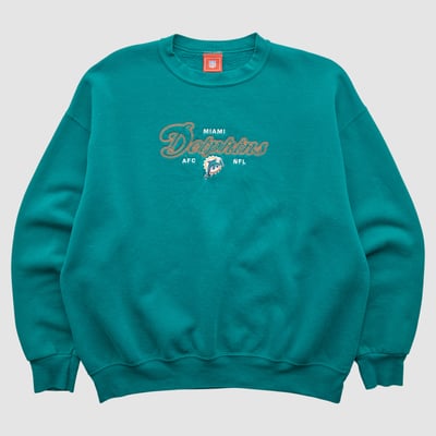 Miami Dolphins NFL 2000s Pullover Sweatshirt - Teal - L by Fanatics Real Vintage