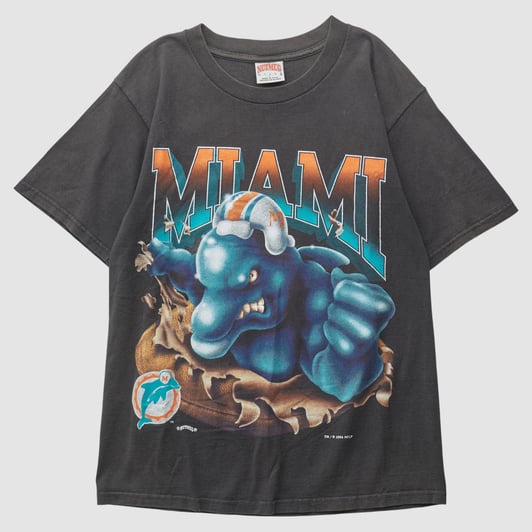 Miami Dolphins Nut Meg Mills 1994 T-shirt - Black - M by Fanatics Real Vintage
