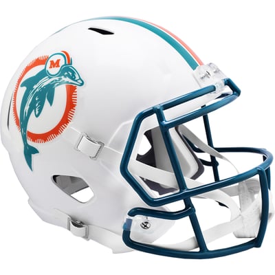 Miami Dolphins Riddell 1980-1996 Speed Throwback Replica Helmet