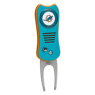 Miami Dolphins Switchblade Divot Tool With Magnetic Ball Marker