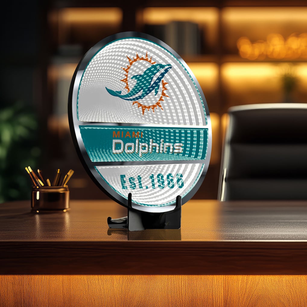 Miami Dolphins Three-Cell Circular Infinity Light