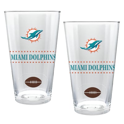 Miami Dolphins Two-Piece 16oz. Stadium Pint Glass Set