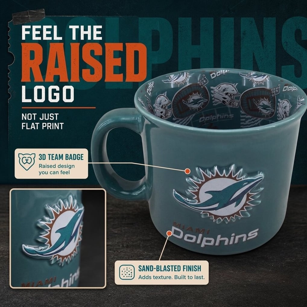Miami Dolphins Pegasus 17oz. Inside Out Mug