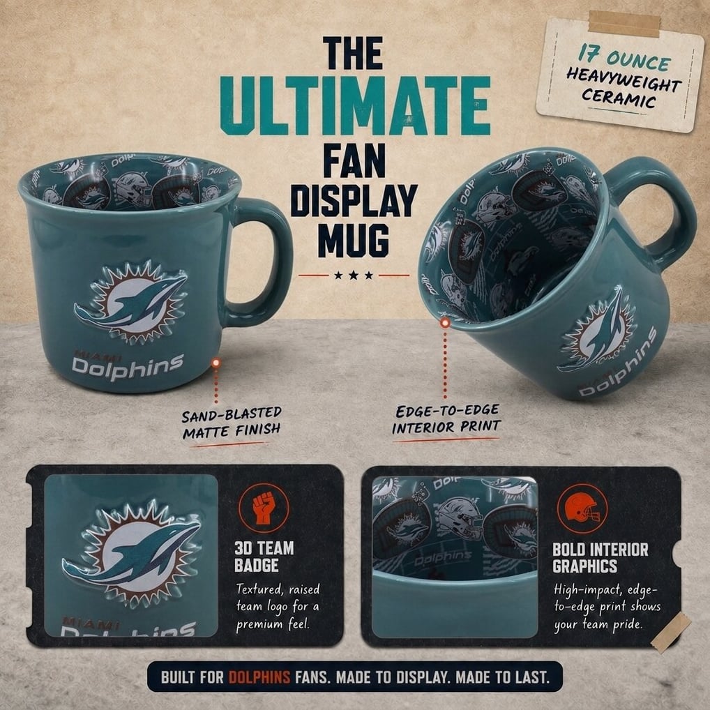 Miami Dolphins Pegasus 17oz. Inside Out Mug