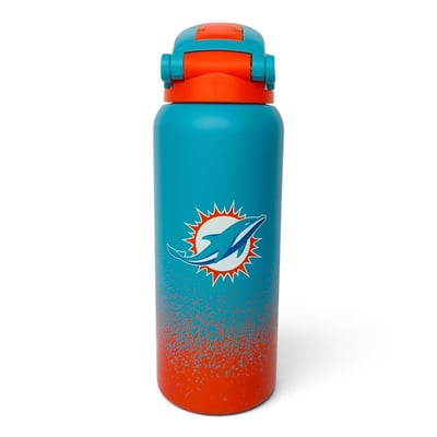 Miami Dolphins Pegasus 32oz. Gradient Stainless Steel ProFlow Water Bottle