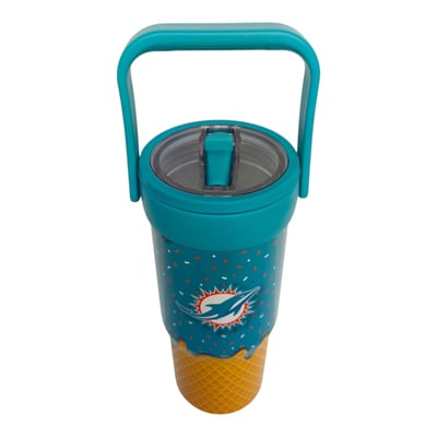 Miami Dolphins Pegasus 32oz. Ice Cream Logo Cone Stainless Steel ProCarry Tumbler