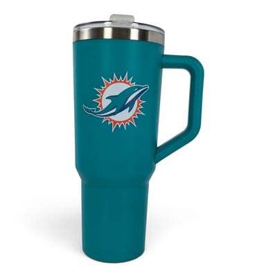 Miami Dolphins Pegasus 38oz. Standard Logo Stainless Steel ProCarry Tumbler
