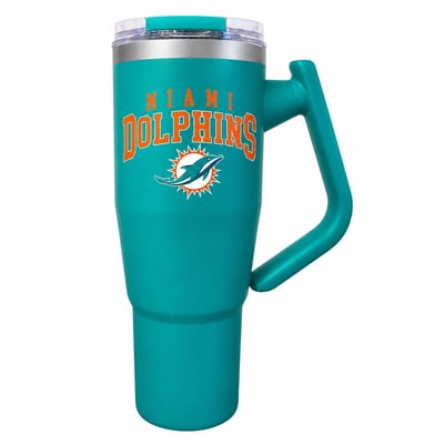 Miami Dolphins Pegasus 40oz. Vintage Arch Stainless Steel Flip Handle Tumbler