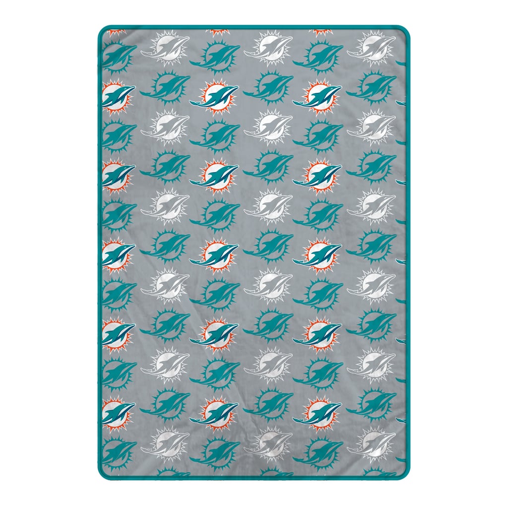 Miami Dolphins Pegasus 66" x 95" Oversized Logo Roll Ultra Cozy Blanket