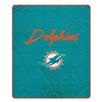 Miami Dolphins Pegasus Echo Script Fade 50" x 60" Ultra Soft Throw Blanket