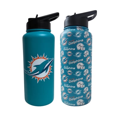 Miami Dolphins Pegasus Game Day Duo 41oz. Stainless Steel Water Bottle Set