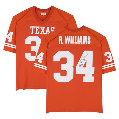 Ricky Williams Miami Dolphins Autographed Fanatics Authentic Orange Mitchell & Ness 1998 Replica Jersey