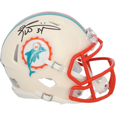 Ricky Williams Miami Dolphins Autographed Fanatics Authentic Riddell Retro Speed Mini Helmet