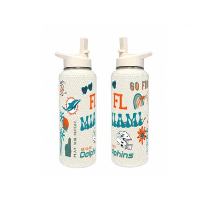 Miami Dolphins The Memory Company 34oz. Bling Quencher Bottle