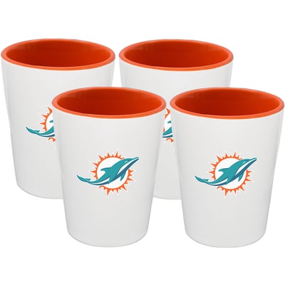 Miami Dolphins The Memory Company Four-Pack Ceramic Shot Glass Set