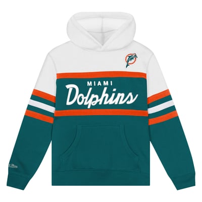 Miami Dolphins Mitchell & Ness Toddler Head Coach Hoodie - Aqua
