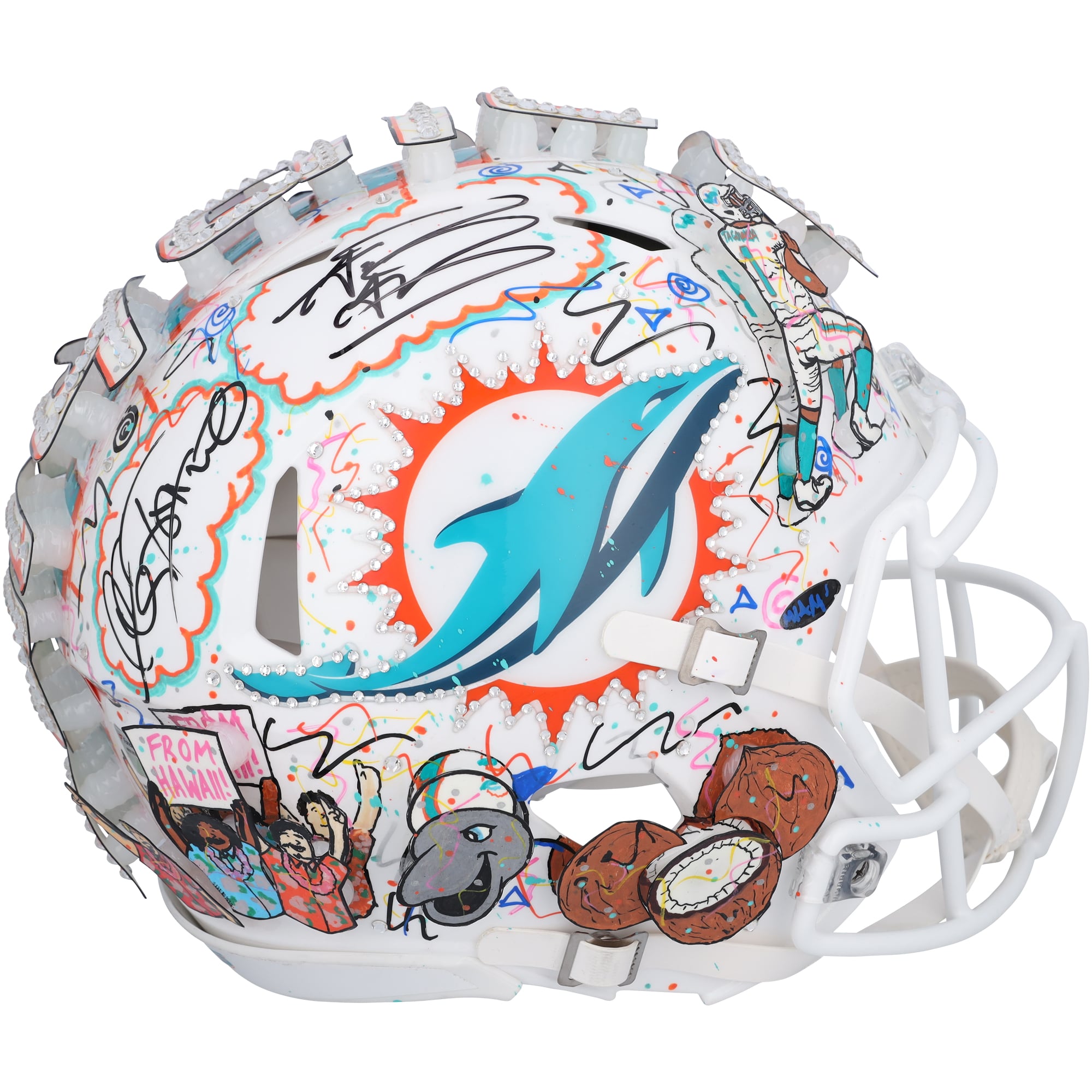 Tua Tagovailoa Miami Dolphins Autographed Fanatics Authentic Riddell ...