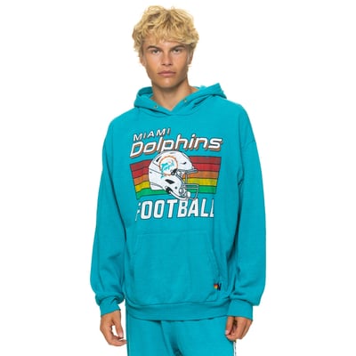 Miami Dolphins Aviator Nation Unisex Relaxed Tri-Blend Hoodie - Aqua