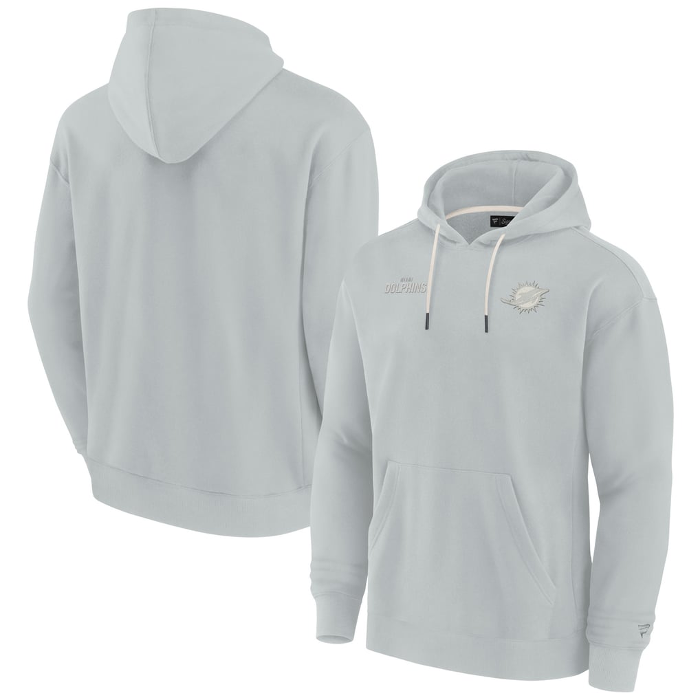 Miami Dolphins Fanatics Unisex Elements Super Soft Fleece Pullover Hoodie - Gray