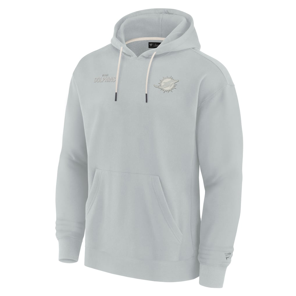 Miami Dolphins Fanatics Unisex Elements Super Soft Fleece Pullover Hoodie - Gray