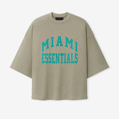 Miami Dolphins Fear of God x NFL Unisex Merch T-Shirt - Heather Gray