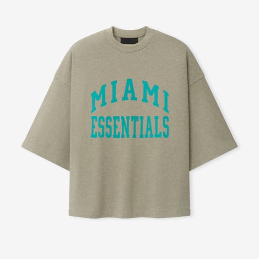 Miami Dolphins Fear of God x NFL Unisex Merch T-Shirt - Heather Gray