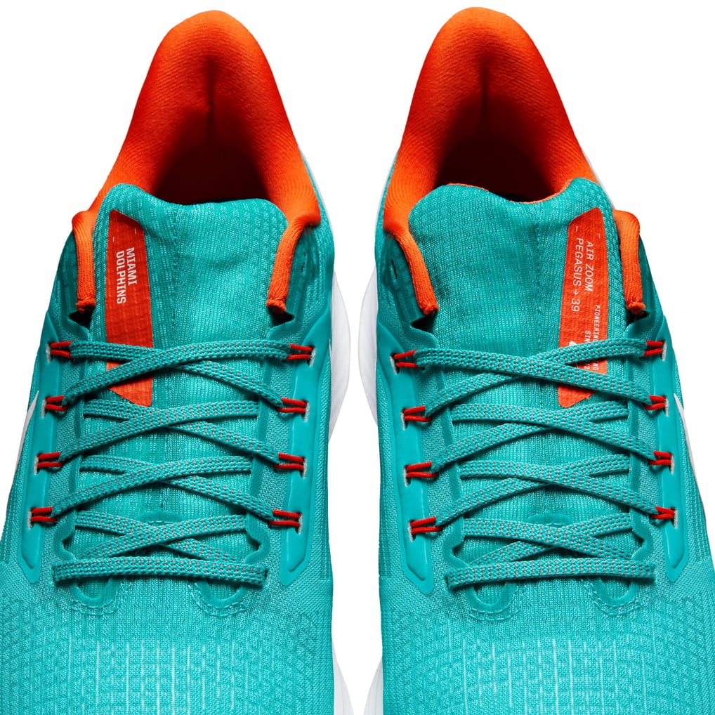 Unisex Nike Aqua Miami Dolphins Zoom Pegasus 39 Running Shoe