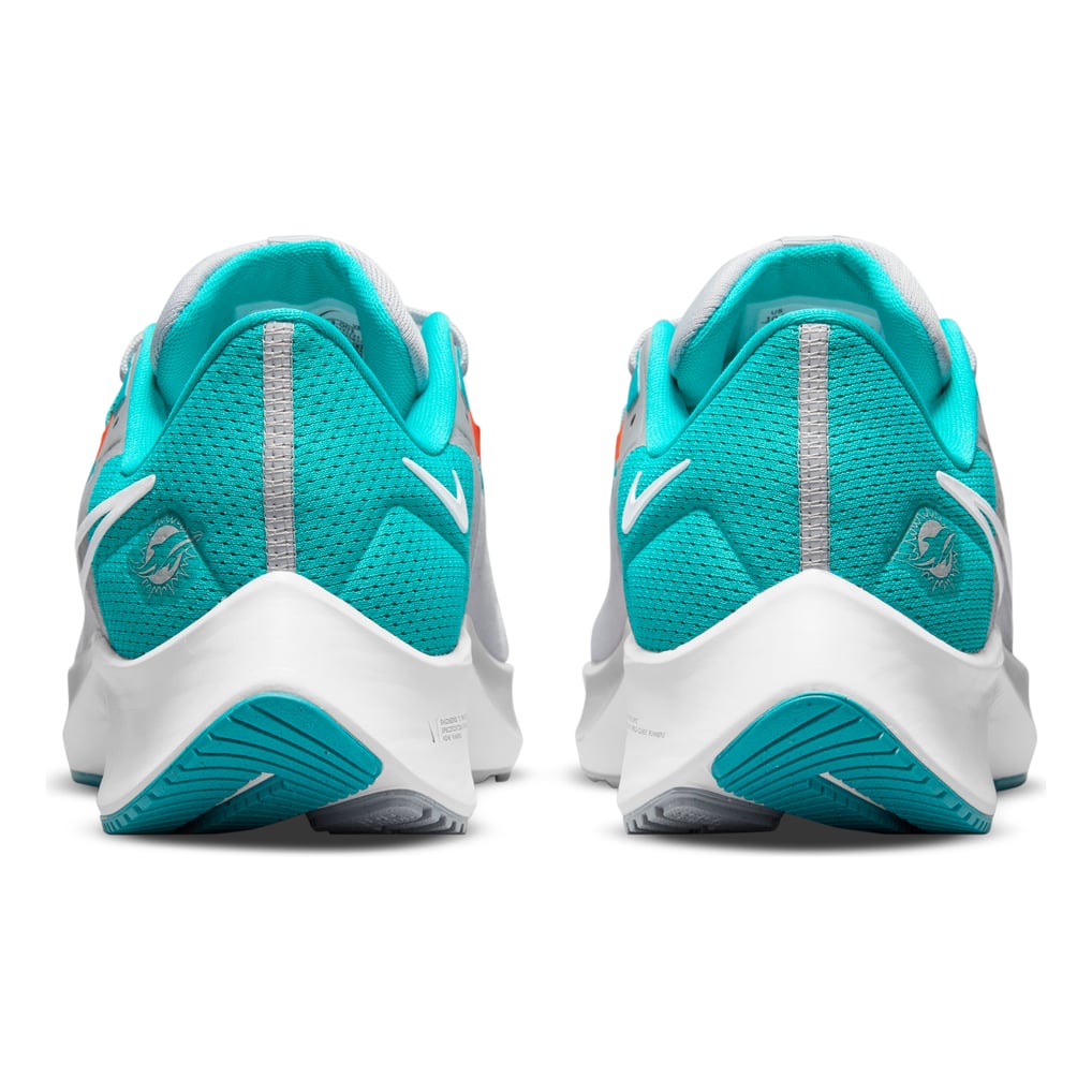 Unisex Nike Gray Miami Dolphins Zoom Pegasus 38 Running Shoe display picture 1