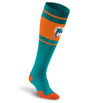 Miami Dolphins PRO Compression Unisex  Throwback Over-the-Calf Compression Socks