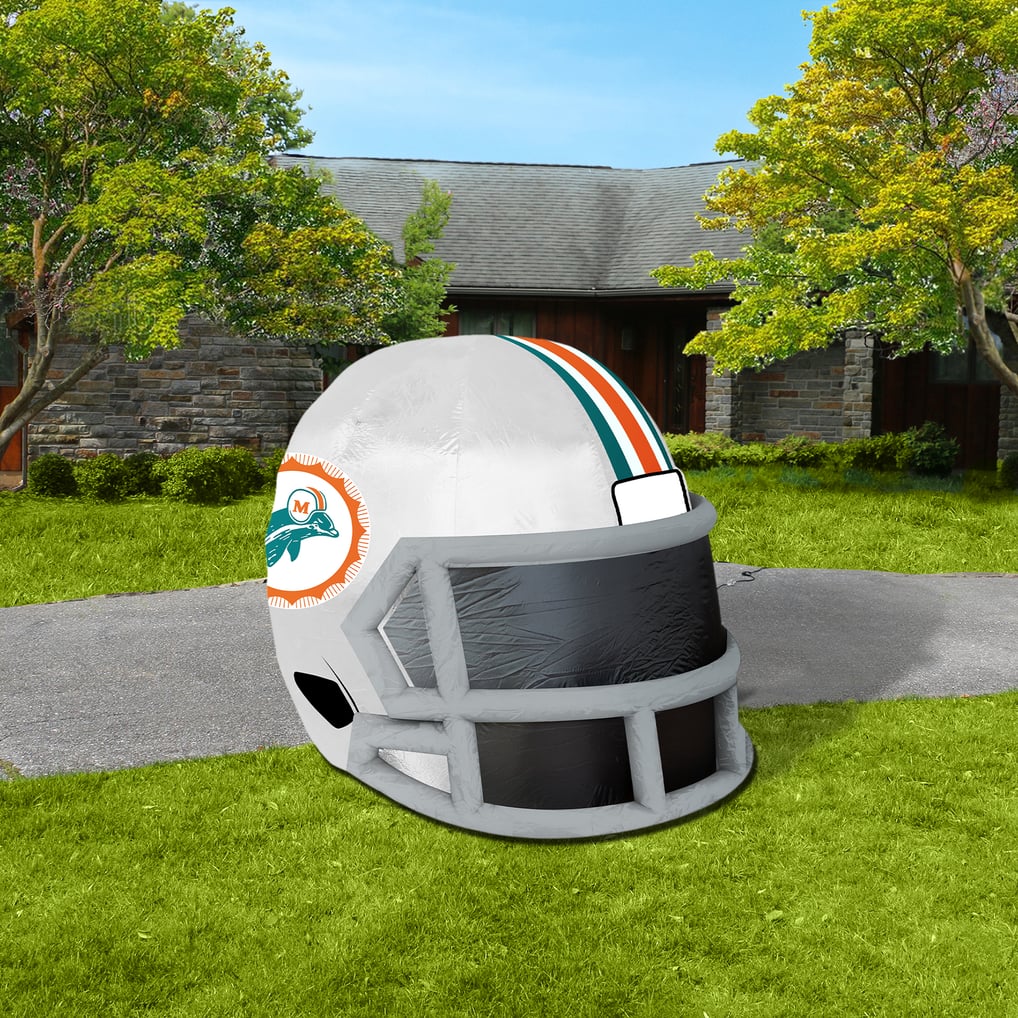 Miami Dolphins 4' Inflatable Retro Helmet - White