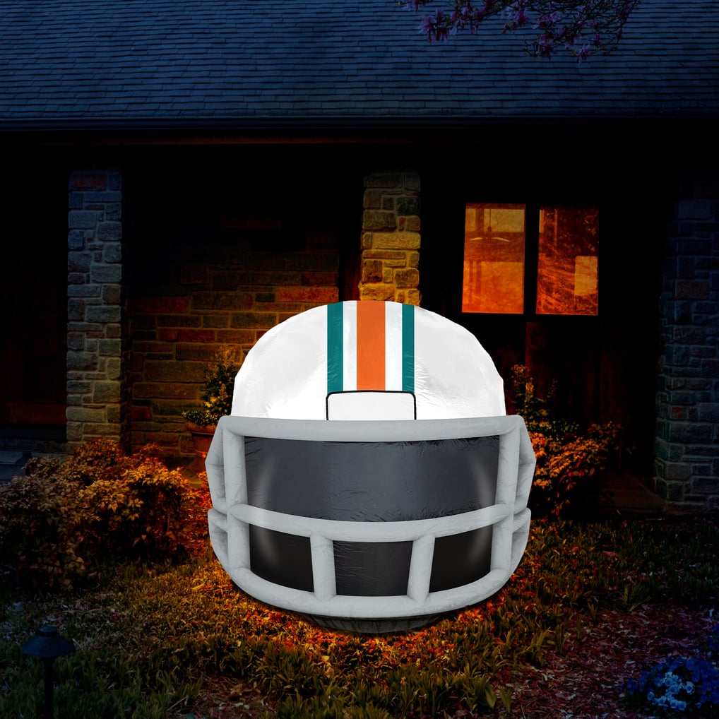 Miami Dolphins 4' Inflatable Retro Helmet - White
