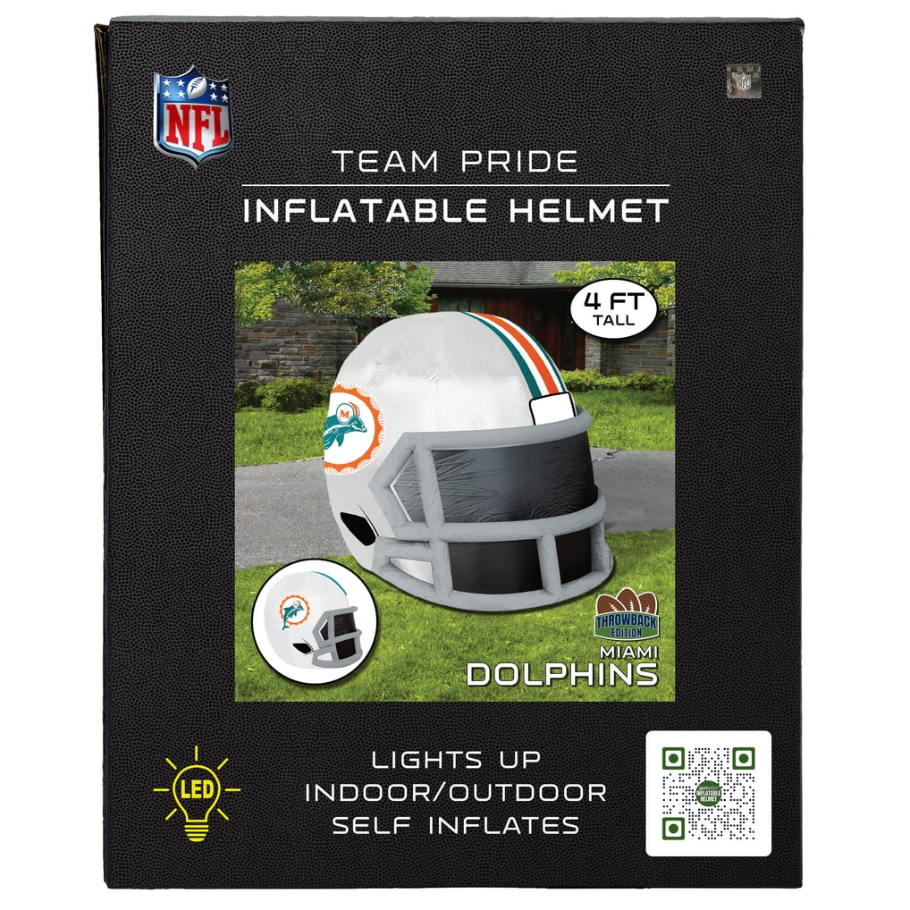 Miami Dolphins 4' Inflatable Retro Helmet - White