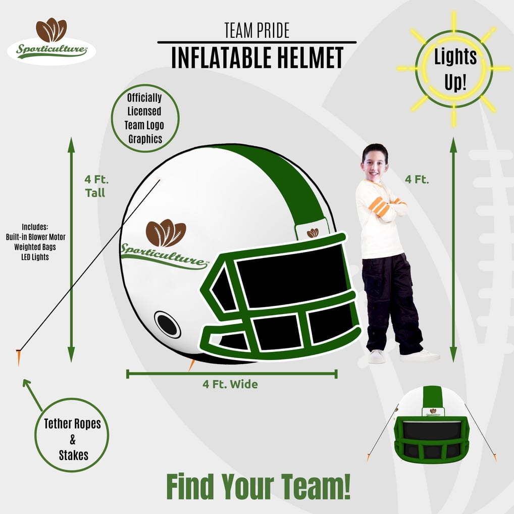 Miami Dolphins 4' Inflatable Retro Helmet - White