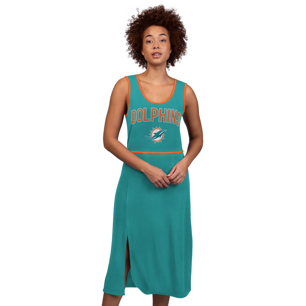 Women's G-III 4Her by Carl Banks Aqua Miami Dolphins Center Field Maxi Dress
