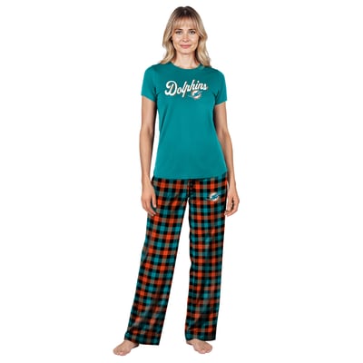  Miami Dolphins Concepts Sport Women's Highland Sleep Set - Aqua