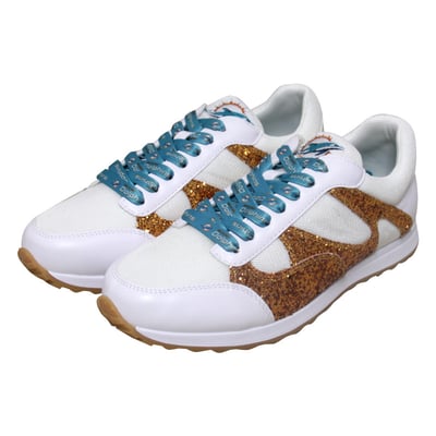  Miami Dolphins FABGATING by Cuce Women's Glitter Sneakers - Orange