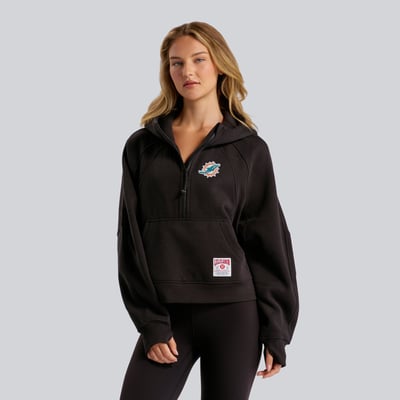  Miami Dolphins lululemon Women's Scuba Oversized Half-Zip Hoodie - Black