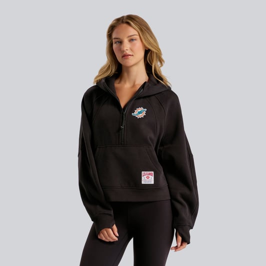  Miami Dolphins lululemon Women's Scuba Oversized Half-Zip Hoodie - Black