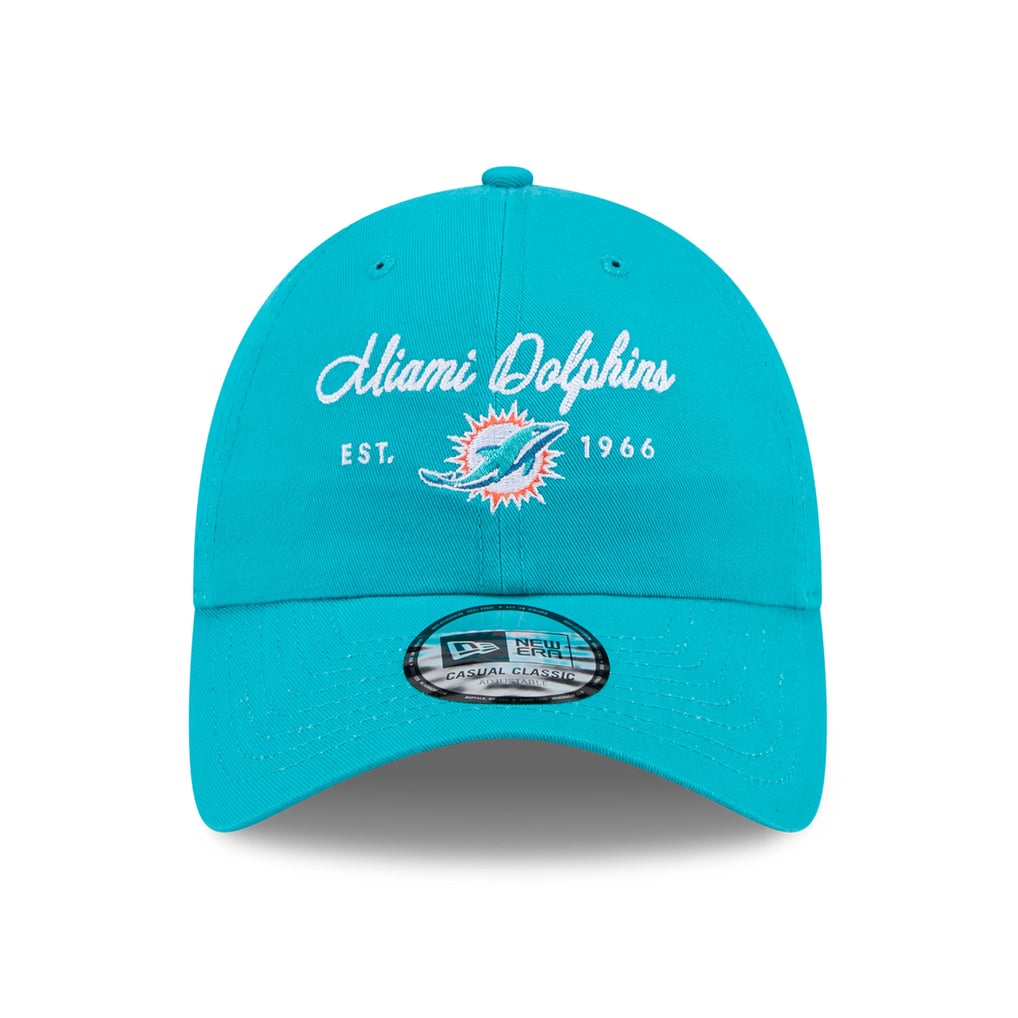 Miami Dolphins New Era Women's Script Casual Classic Adjustable Hat - Aqua
