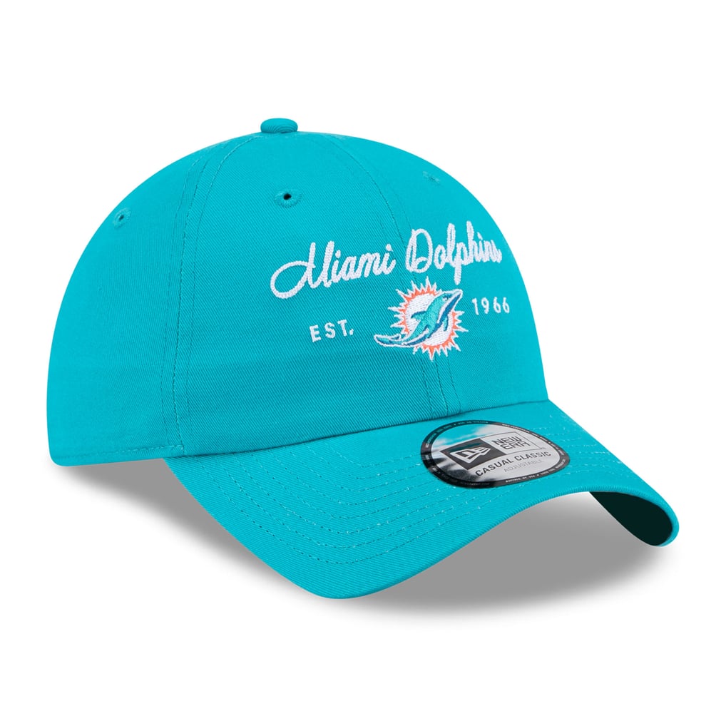 Miami Dolphins New Era Women's Script Casual Classic Adjustable Hat - Aqua

