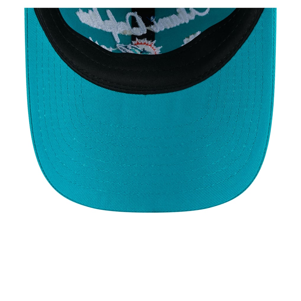 Miami Dolphins New Era Women's Script Casual Classic Adjustable Hat - Aqua
